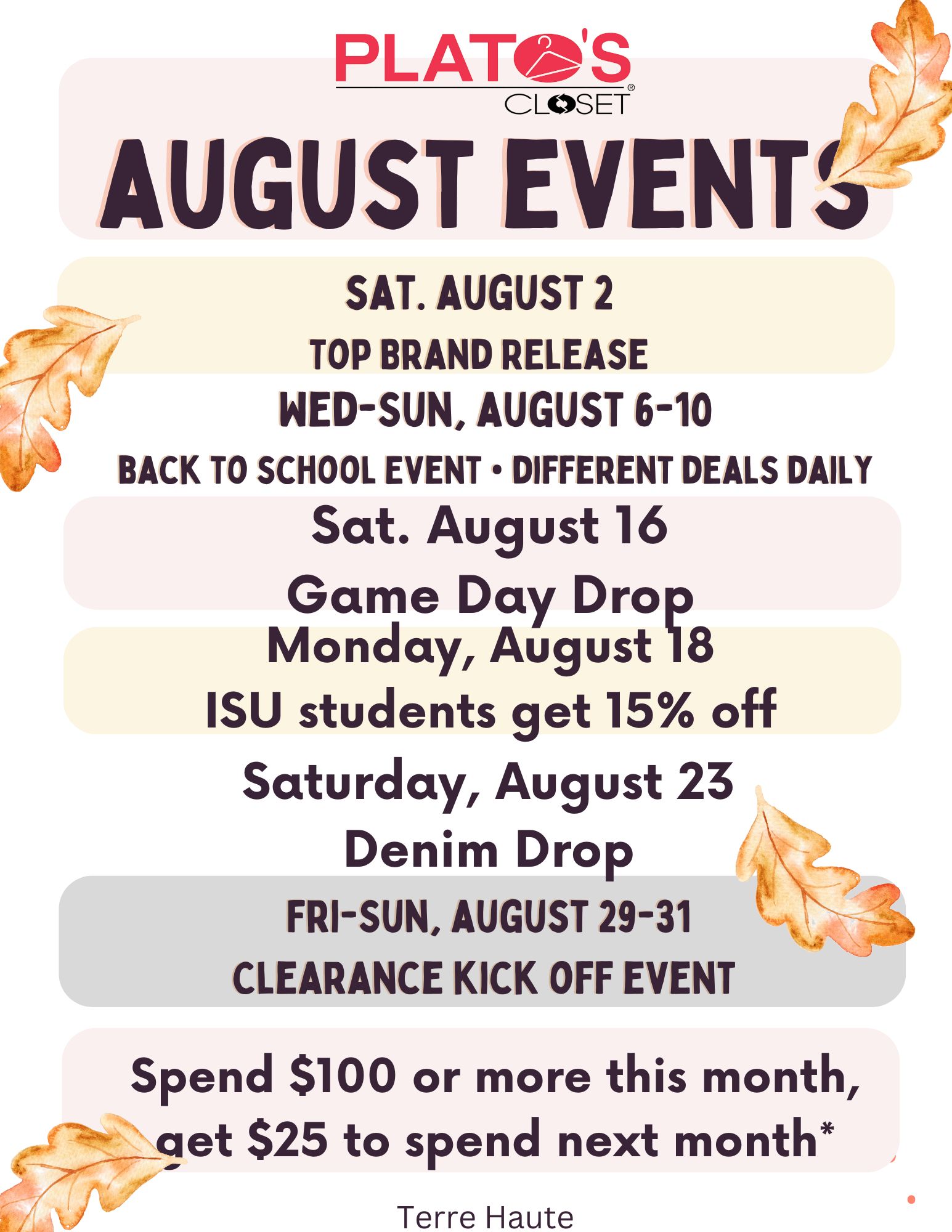August Events